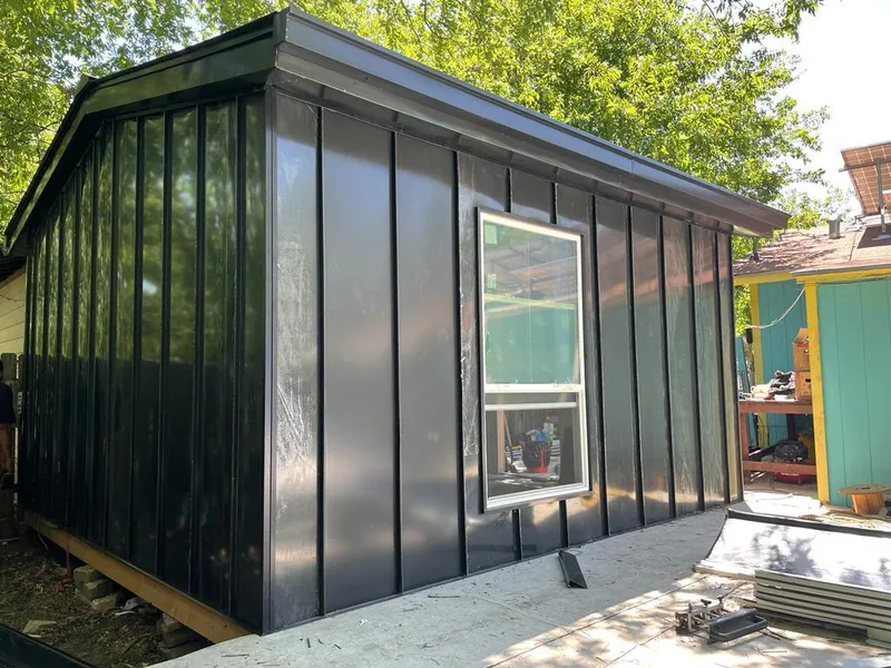 Black standing seam metal wall panels for Metal Roof Installation in Welby