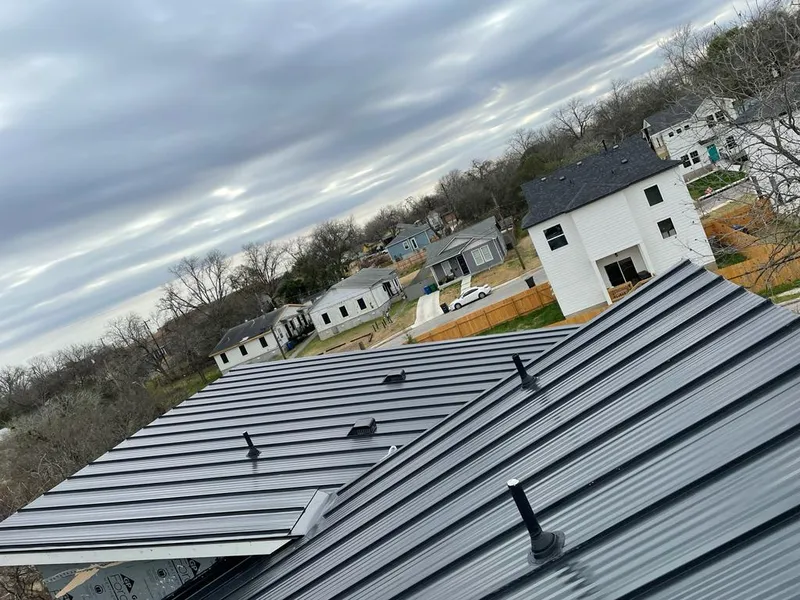 Standing seam metal roof panels with vents for Skylight Repair in Welby